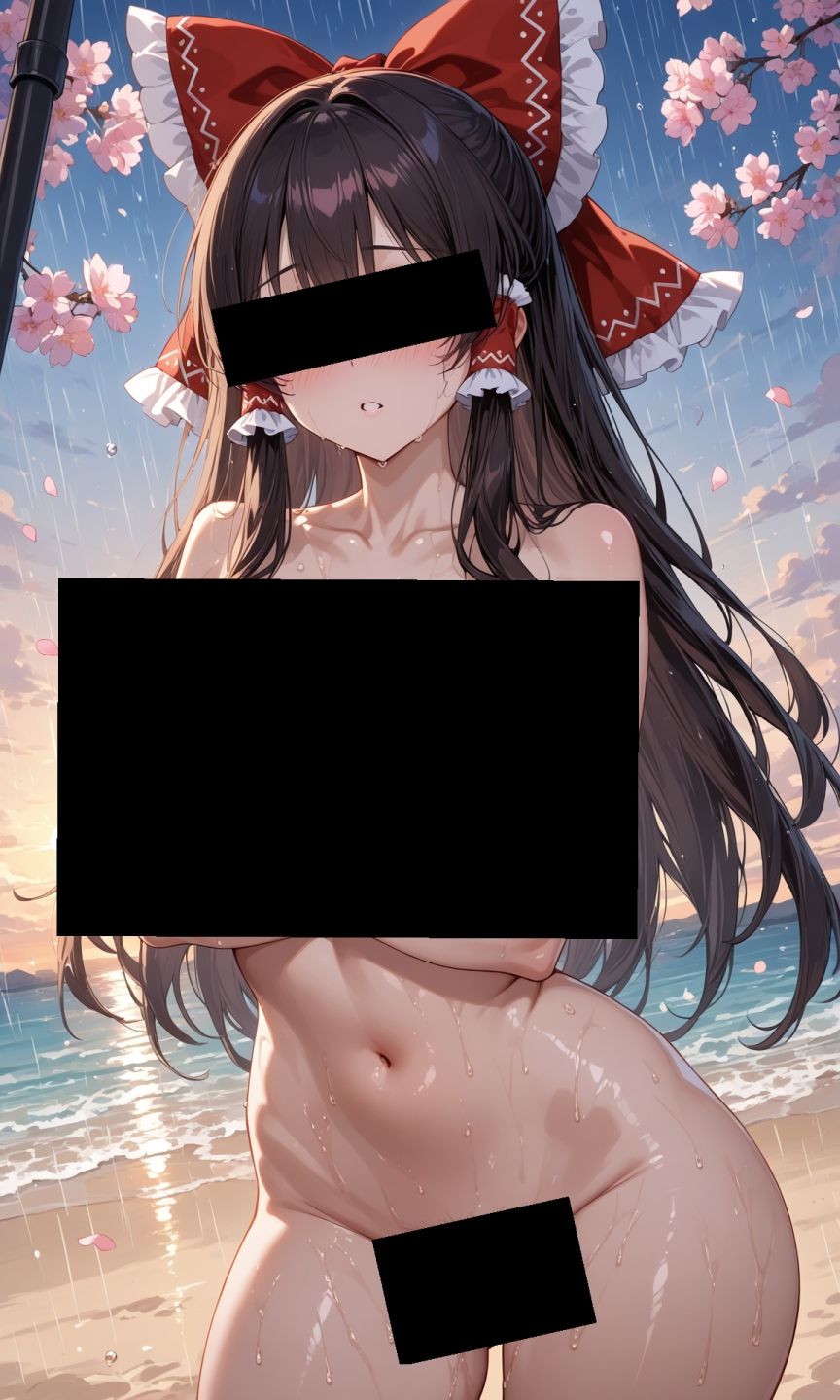魔理沙は霊夢のえっちな写真を撮りたいようです。〜春の雨の夕方の海編〜 サンプル2ページ目
