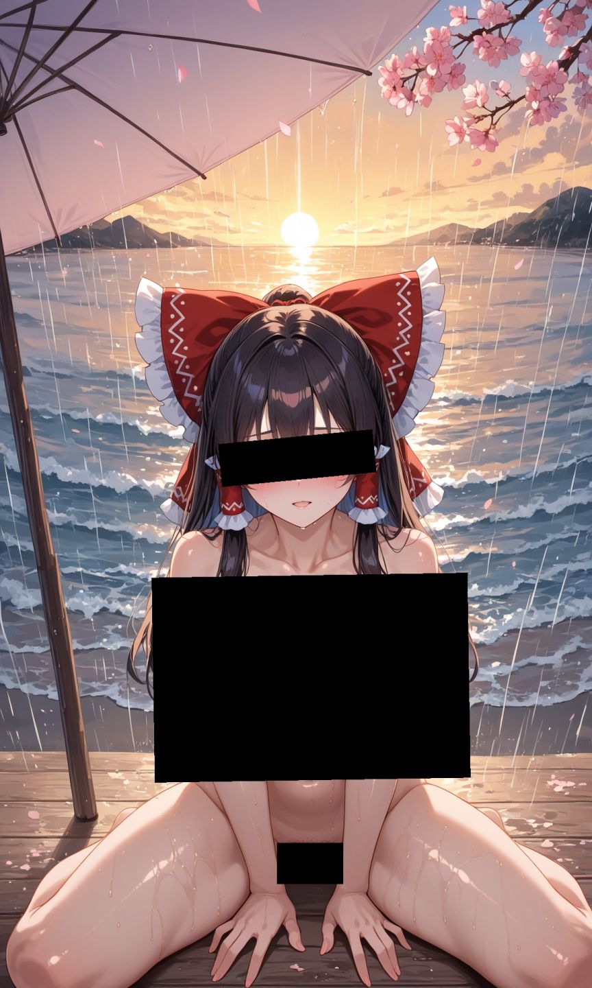 魔理沙は霊夢のえっちな写真を撮りたいようです。〜春の雨の夕方の海編〜 サンプル5ページ目