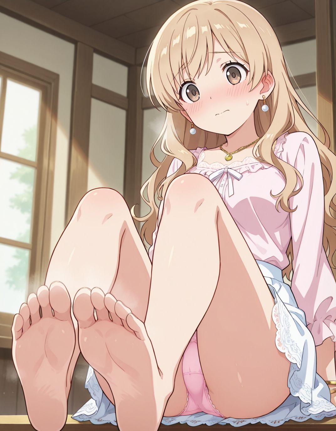 【223枚】岩浦風音のエロい足コキで大量射精したいっ！【オリジナル】［223 photos］ I want to ejaculate a lot with Iwaura Kasane erotic footjob！ ［Original］ サンプル4ページ目