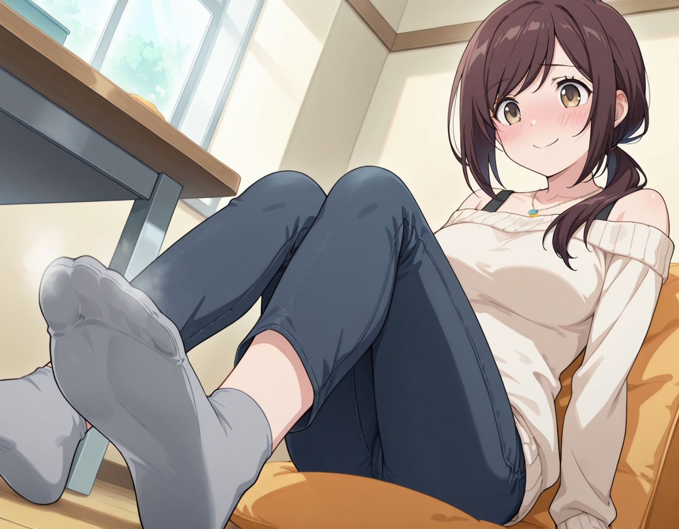【187枚】水梨和香のエロい足コキで大量射精したいっ！【オリジナル】［187 photos］ I want to ejaculate a lot with Honoka Mizunashi erotic footjob！ ［Original］ サンプル2ページ目