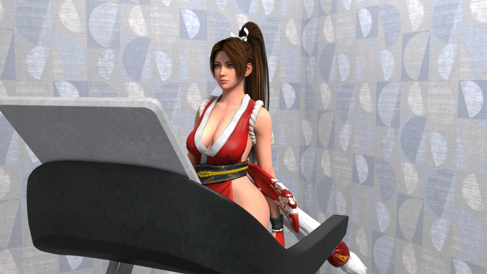 元祖セクシーくノ一『不知火舞』の丸出しおっぱいの乳揺れでヌキまくろう サンプル1ページ目
