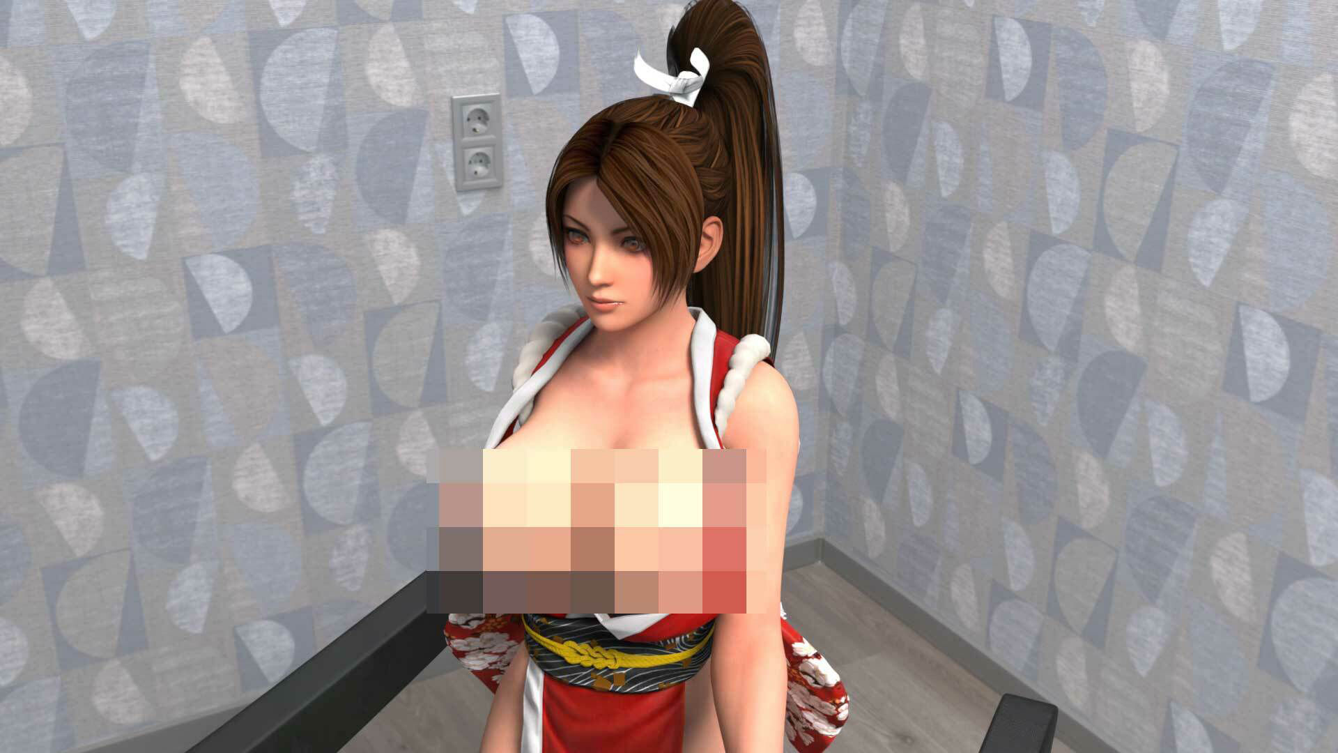 元祖セクシーくノ一『不知火舞』の丸出しおっぱいの乳揺れでヌキまくろう サンプル5ページ目