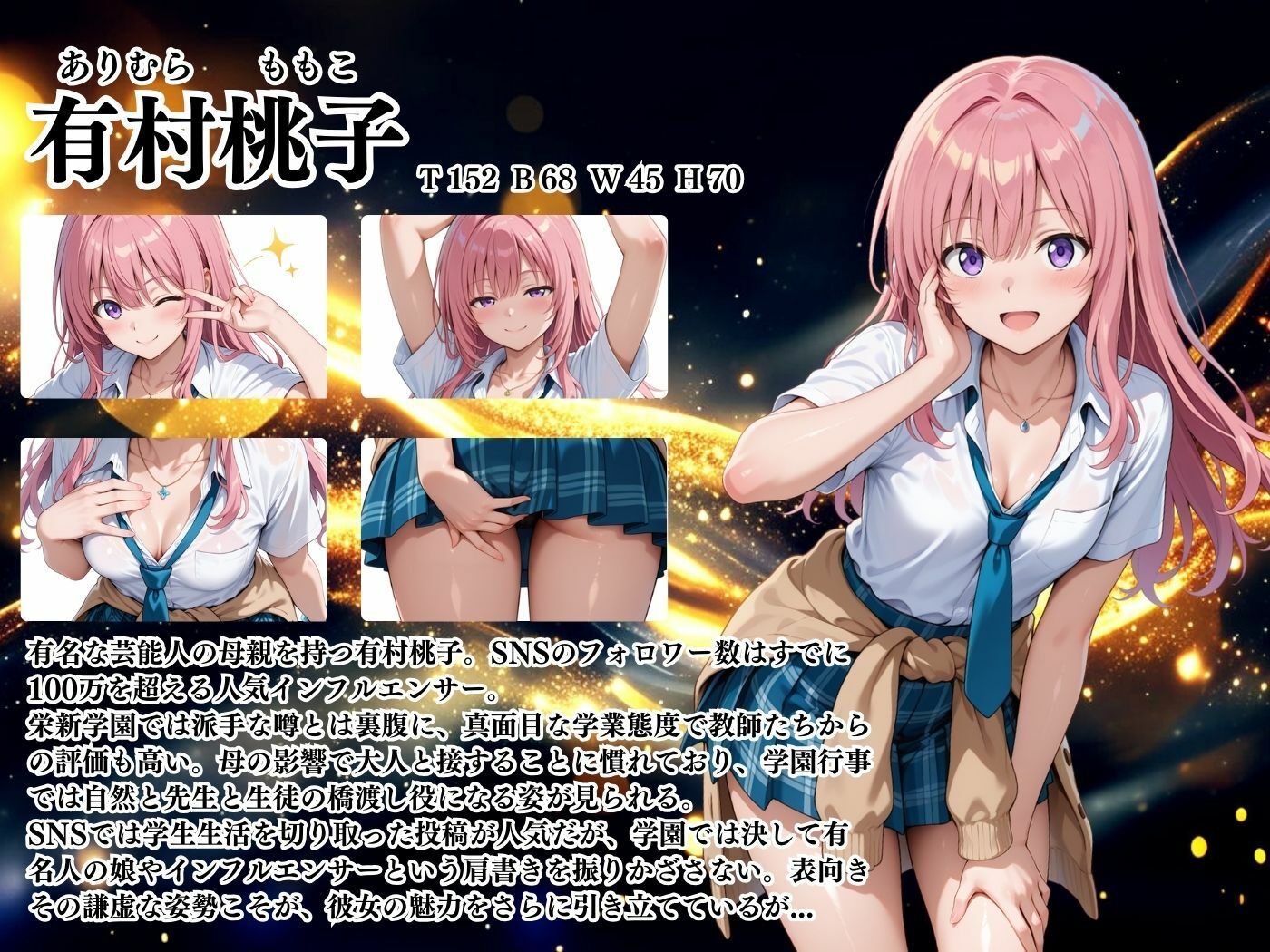 【4Kイラスト】1万3000人の生徒を抱いた校長による有村桃子への性指導（拘束編） サンプル1ページ目