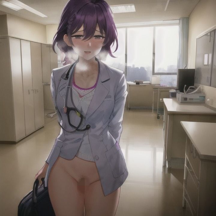 えっちな女医さんがいる病院  紫髪ちゃん編 サンプル3ページ目
