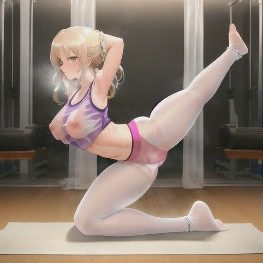 スッケスケ！？エロフィットネスクラブ  金髪ちゃん編 サンプル1ページ目