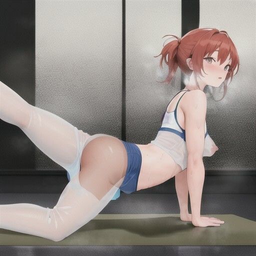 スッケスケ！？エロフィットネスクラブ  赤髪ちゃん編 サンプル5ページ目