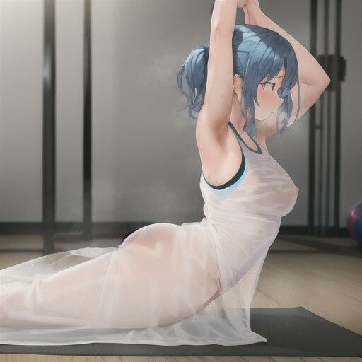 スッケスケ！？エロフィットネスクラブ  青髪ちゃん編 サンプル1ページ目
