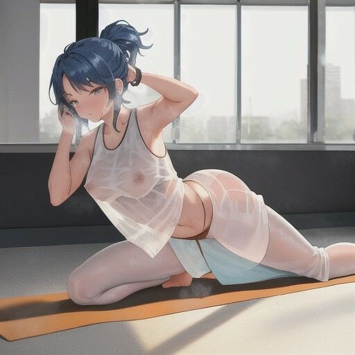 スッケスケ！？エロフィットネスクラブ  青髪ちゃん編 サンプル5ページ目