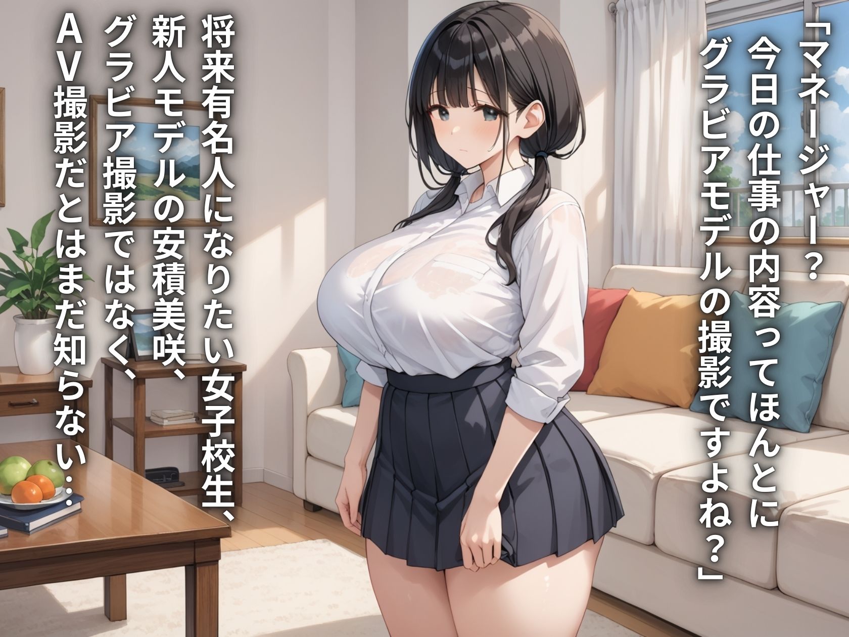芸能事務所にグラビアと騙されてAVデビュー？！激カワ爆乳J系の種付け実録 サンプル1ページ目