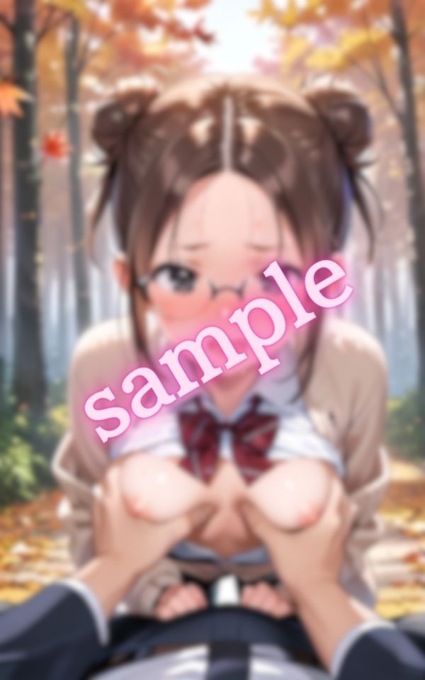 制服コスプレ巨乳美女のおっぱいを野外で揉む画像集 サンプル3ページ目