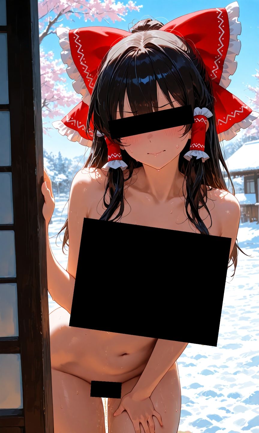 魔理沙は霊夢のえっちな写真を撮りたいようです。〜春の雪の朝の海編〜 サンプル2ページ目