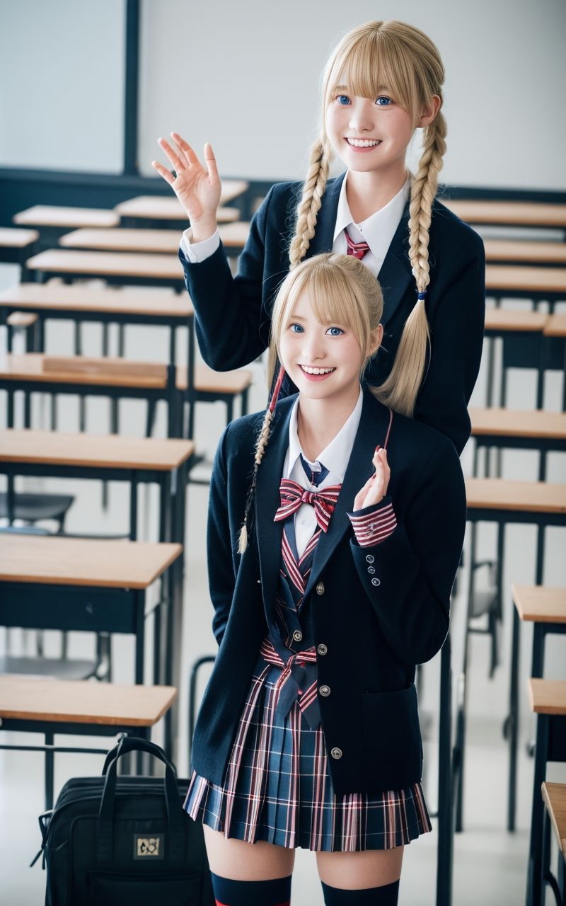 AI美女写真集┃制服の美女乙女2 サンプル1ページ目