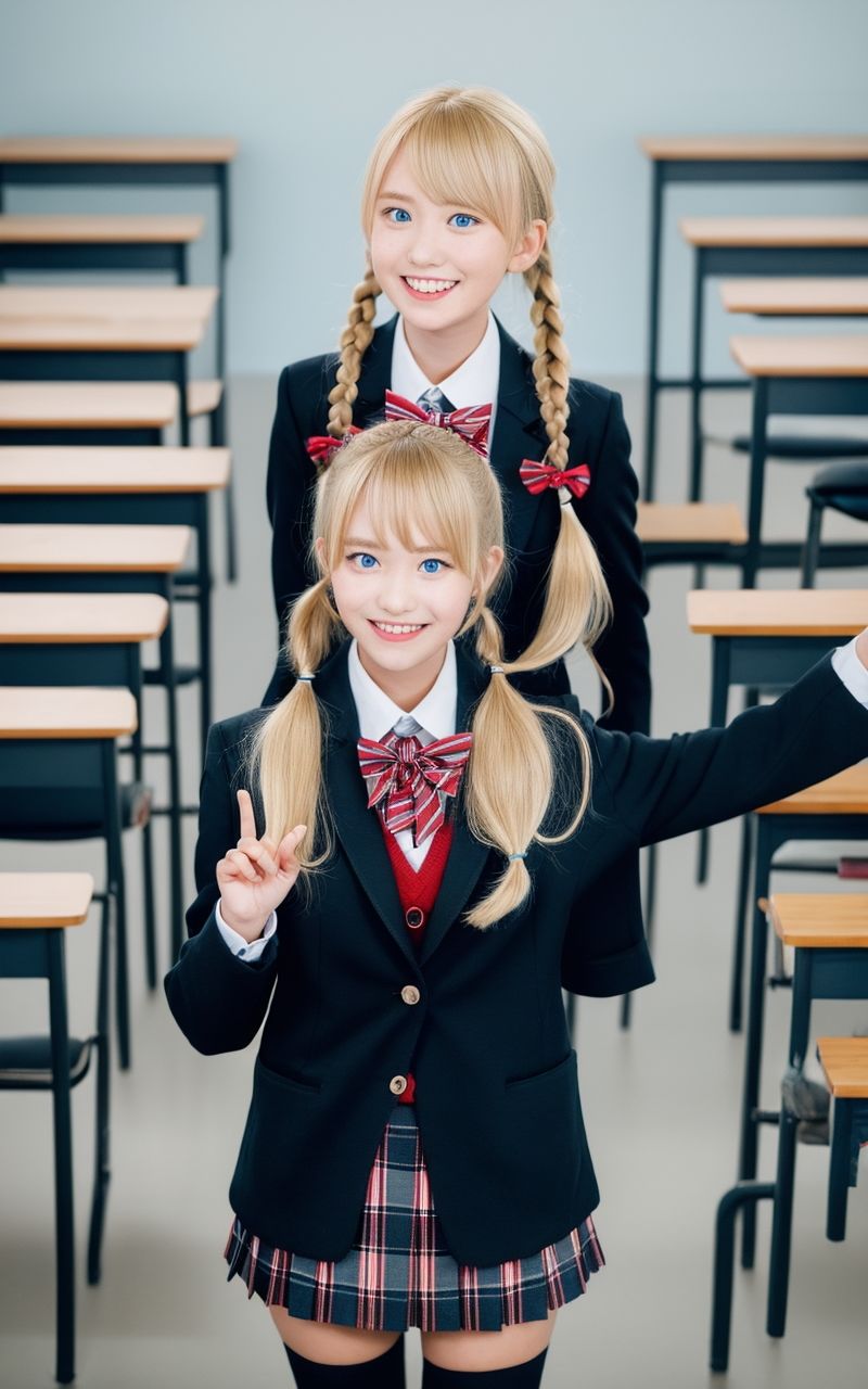 AI美女写真集┃制服の美女乙女2 サンプル4ページ目