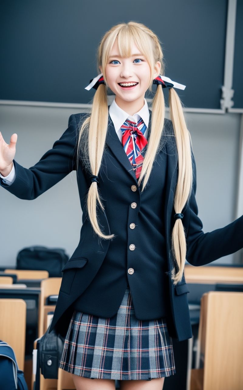 AI美女写真集┃制服の美女乙女2 サンプル5ページ目