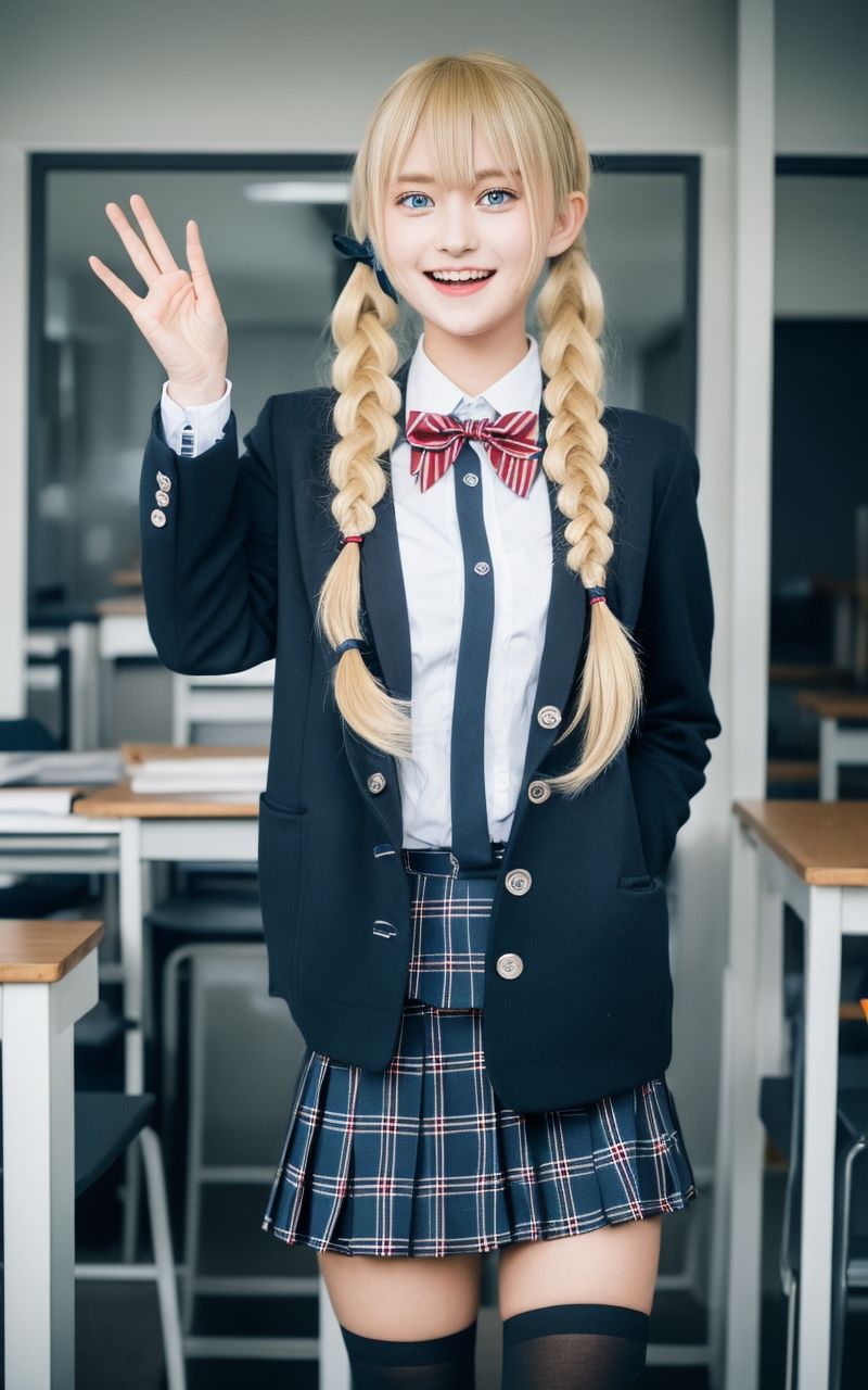 AI美女写真集┃制服の美女乙女2 サンプル6ページ目