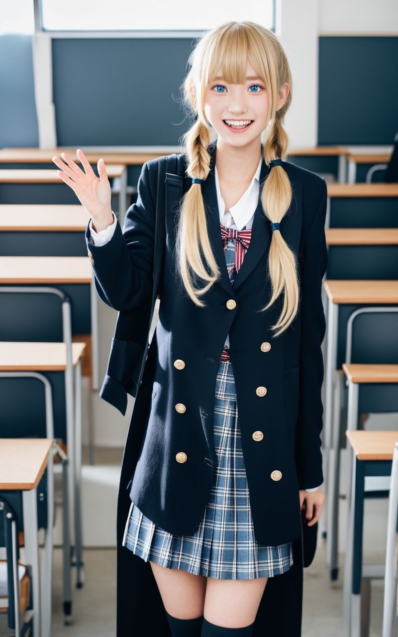 AI美女写真集┃制服の美女乙女2 サンプル7ページ目