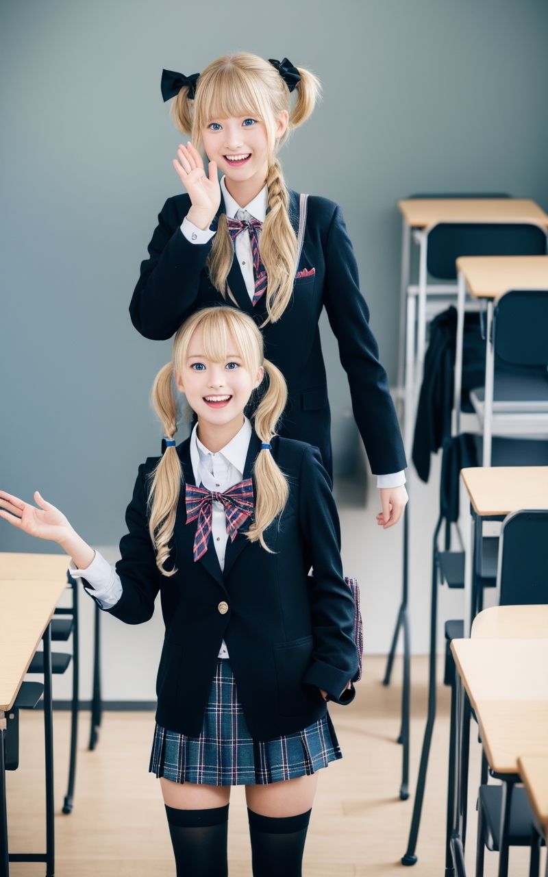 AI美女写真集┃制服の美女乙女2 サンプル8ページ目