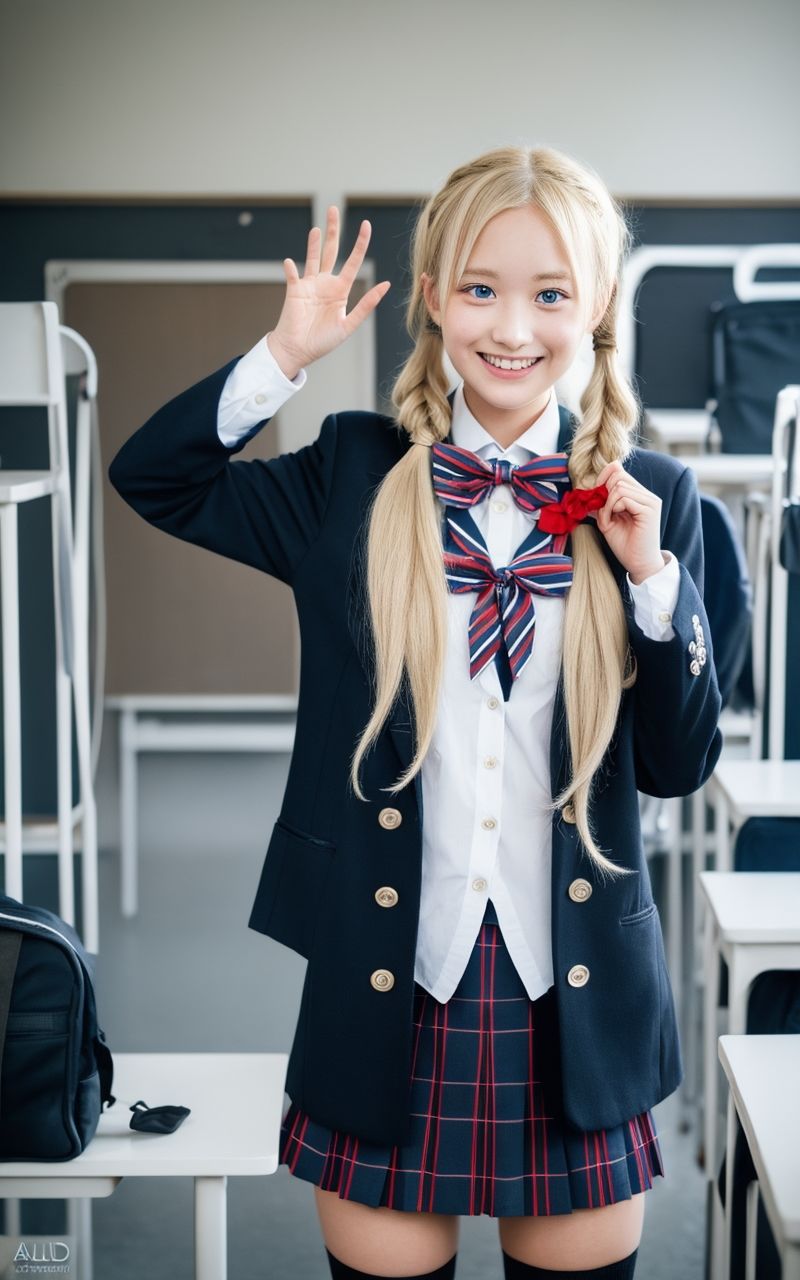 AI美女写真集┃制服の美女乙女2 サンプル9ページ目