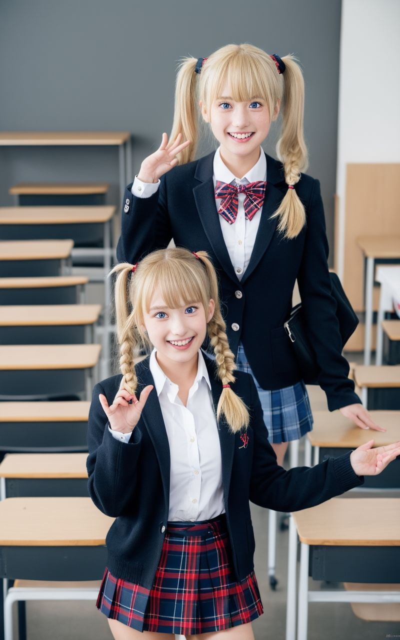 AI美女写真集┃制服の美女乙女2 サンプル10ページ目