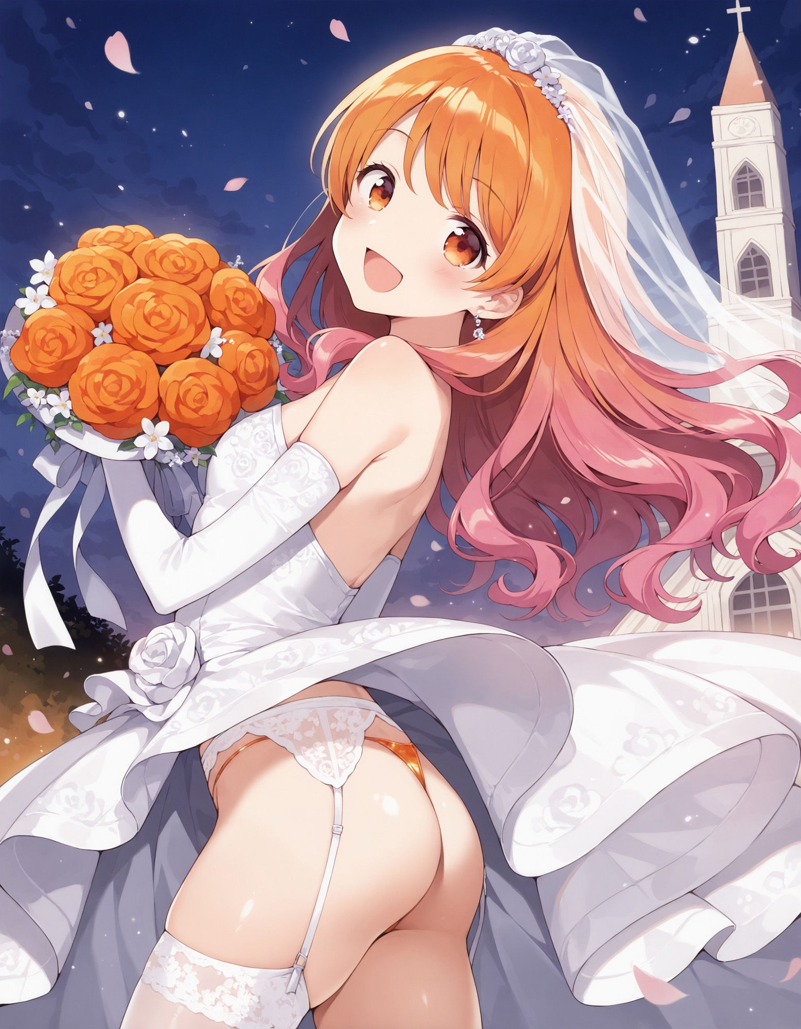 ウェディングドレスでパンチラ サンプル6ページ目