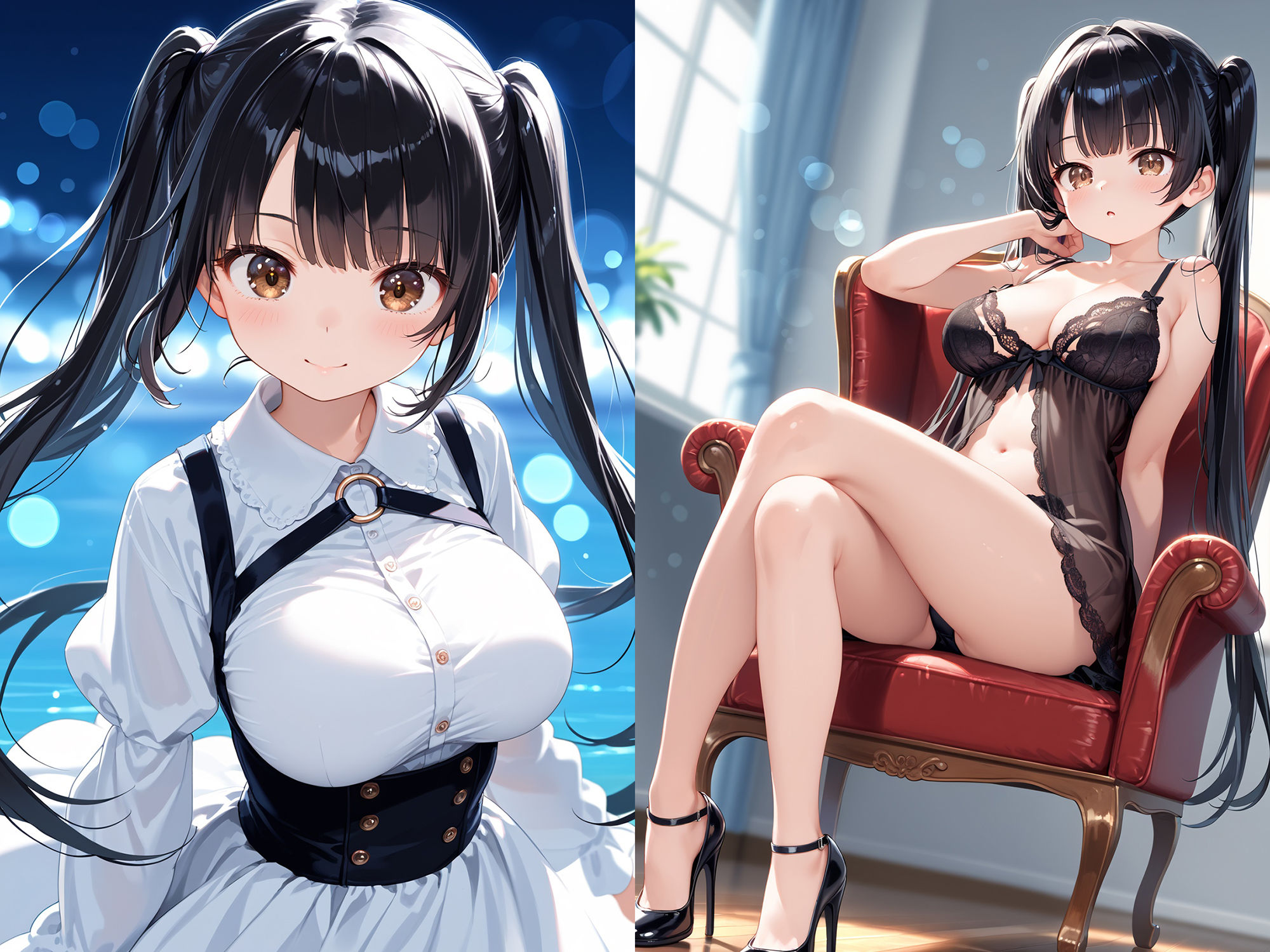 巨乳でドMな妹は兄専用の肉便器2_黒髪ツインテール編 サンプル2ページ目
