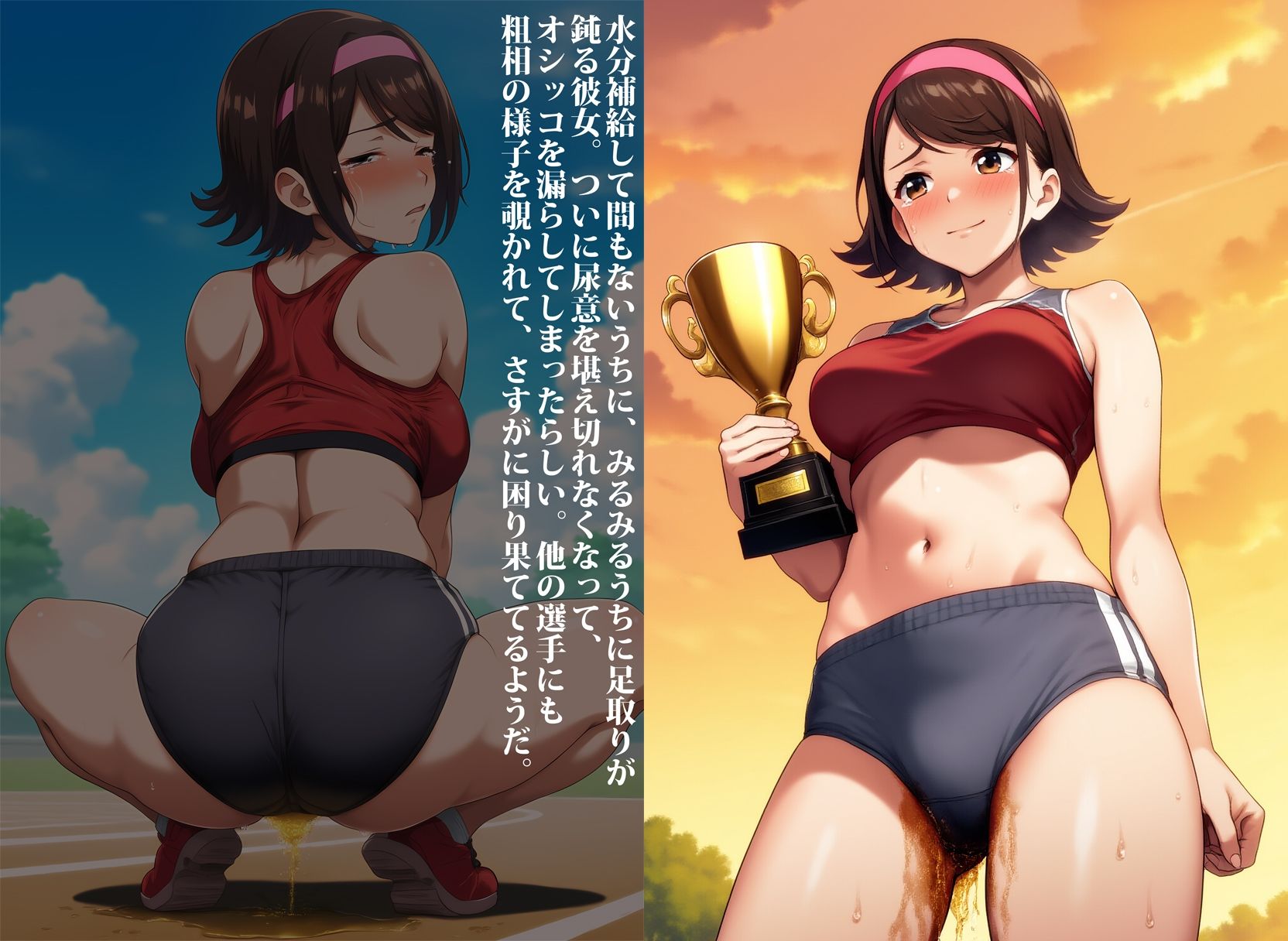 女子アスリートをお漏らしマゾに調教した件 サンプル10ページ目
