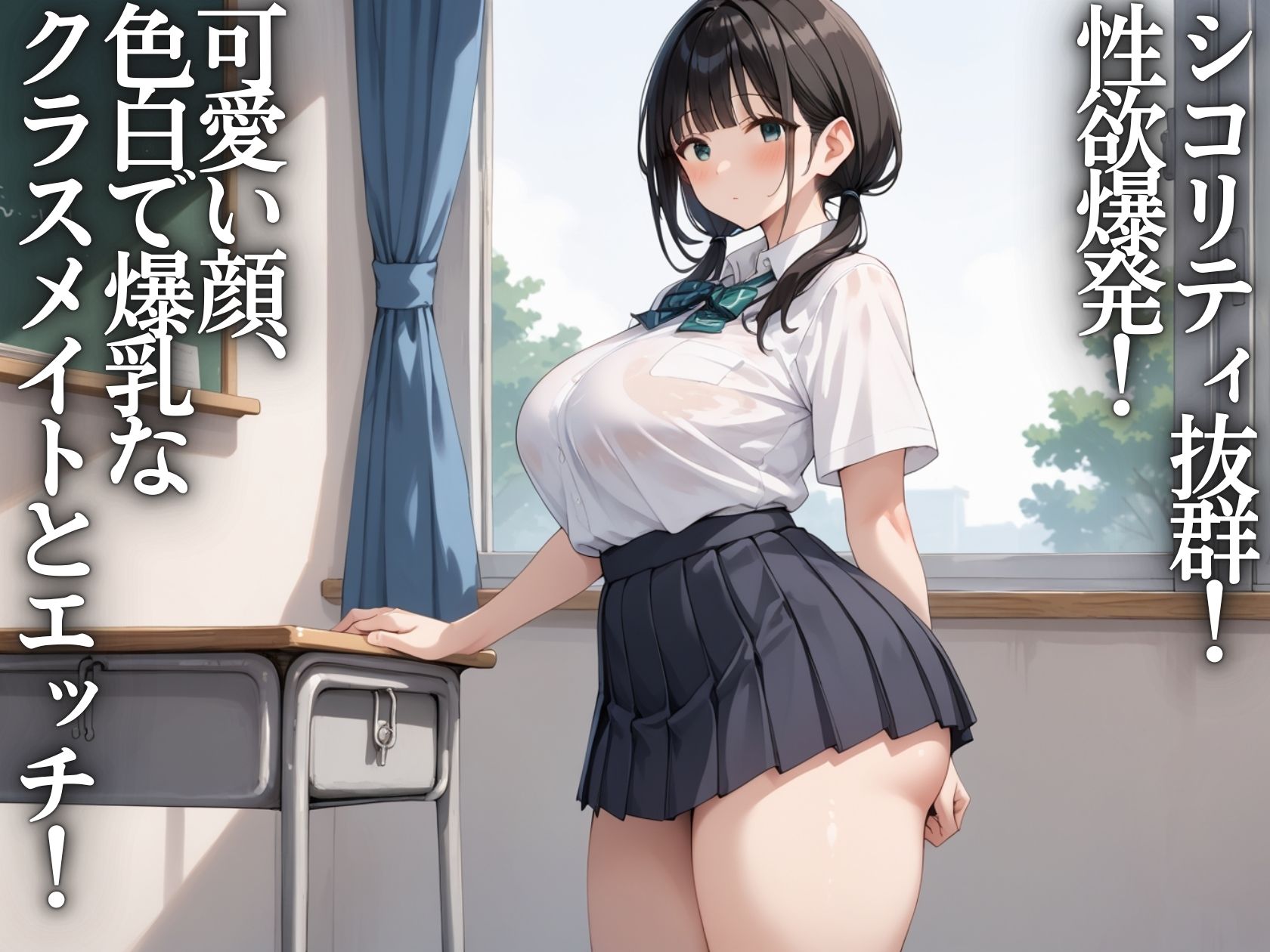 爆乳淫乱JK〜クラスメイトは俺の種付けオナホ〜 サンプル1ページ目