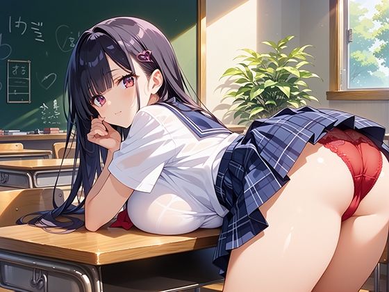巨乳学園 黒髪ビッチギャル サンプル2ページ目