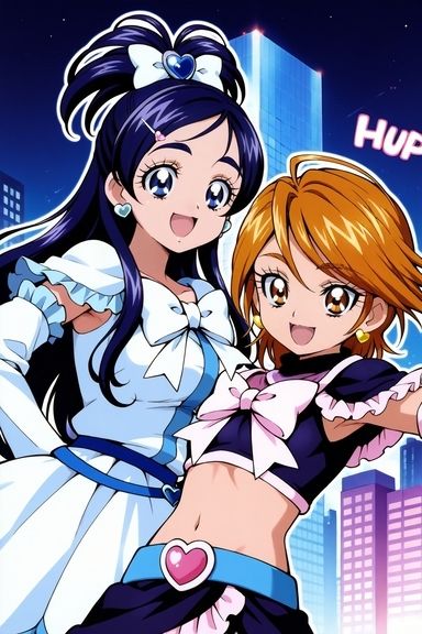 2人のプリ◯ュア百合プレイ サンプル4ページ目