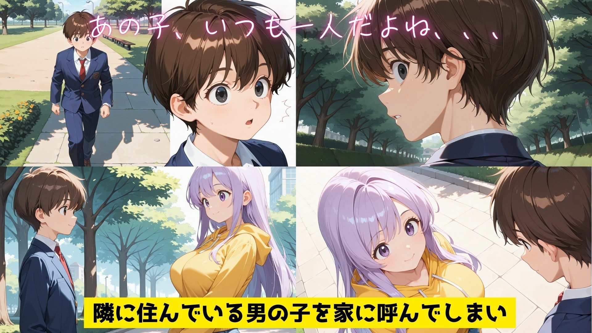 隣のお姉さんの家に呼ばれて童貞卒業！？ サンプル3ページ目