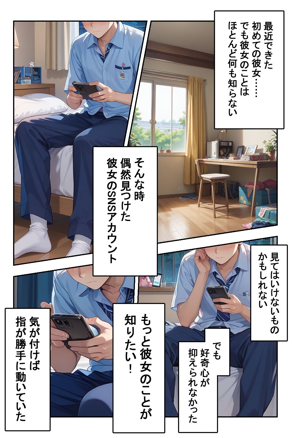 SNSにいる彼女の奥まで覗きたい サンプル1ページ目