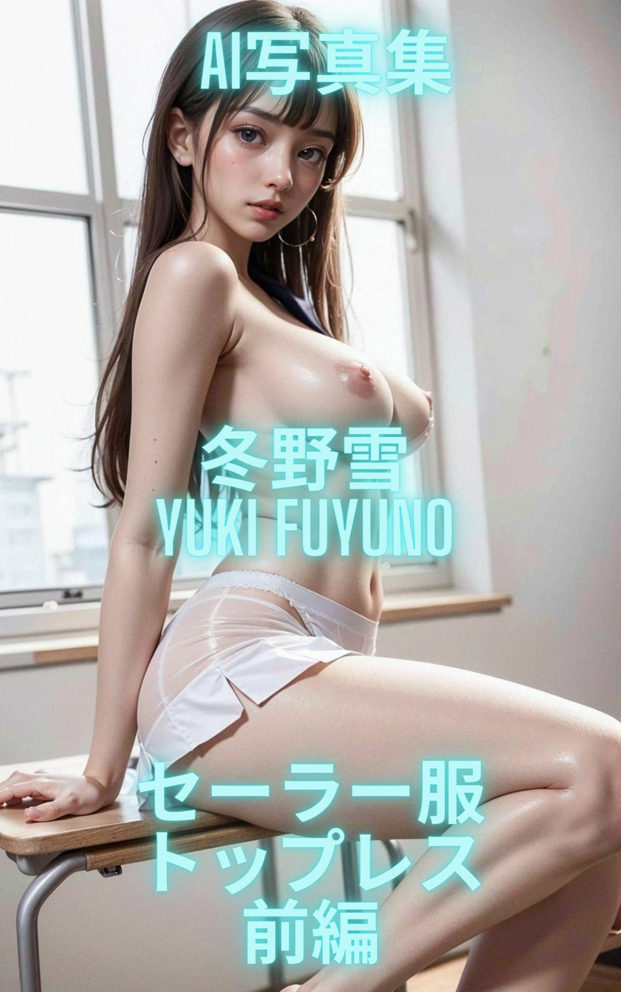 AI写真集 冬野雪 Yuki Fuyuno セーラー制服トップレス サンプル3ページ目