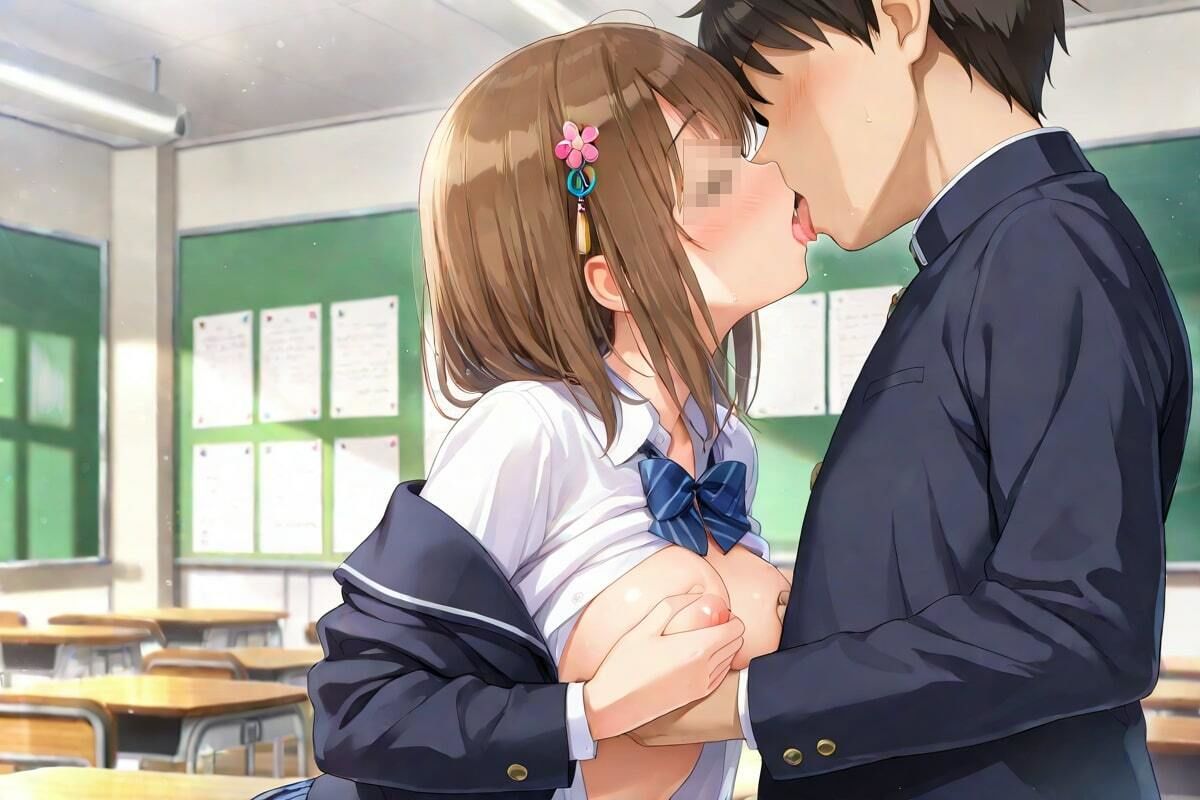 制服のまま  キスと快感が止まらない サンプル1ページ目