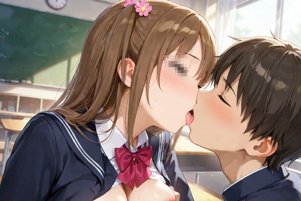制服のまま  キスと快感が止まらない サンプル2ページ目