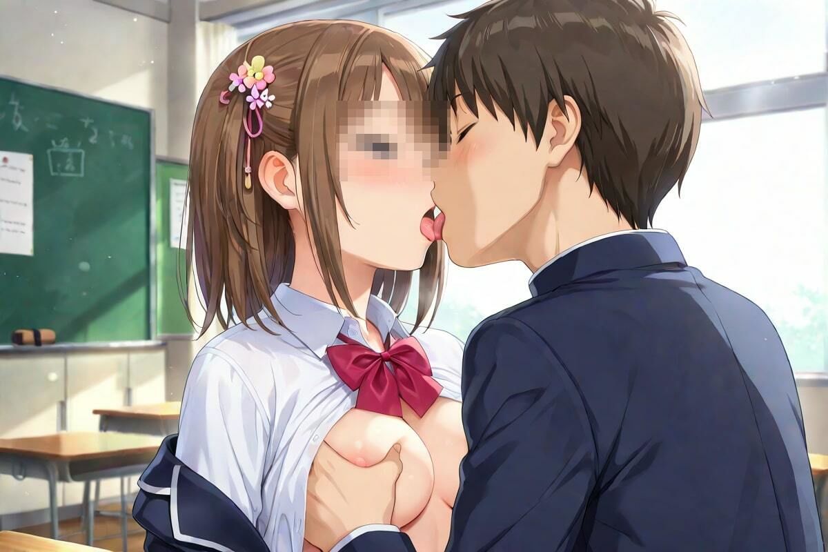 制服のまま  キスと快感が止まらない サンプル4ページ目