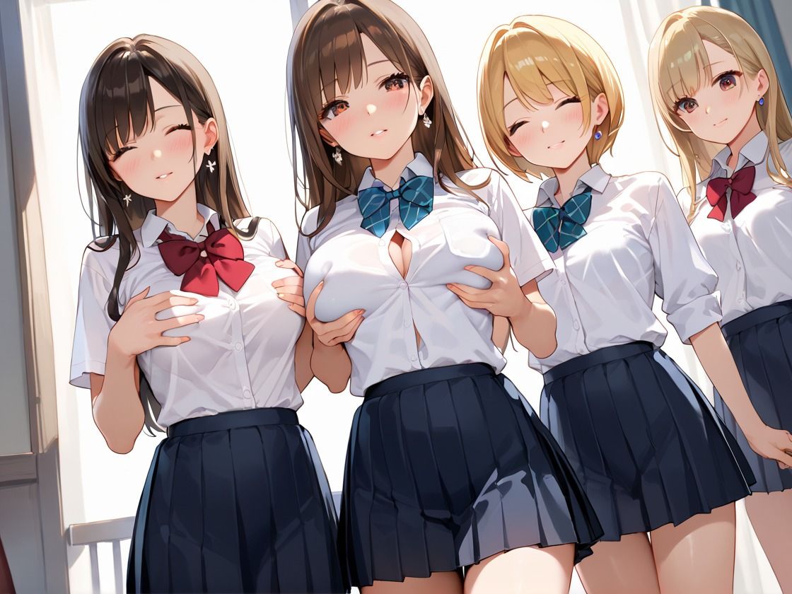 巨乳ハーレム学園 中◯し孕ませ実習編 サンプル4ページ目