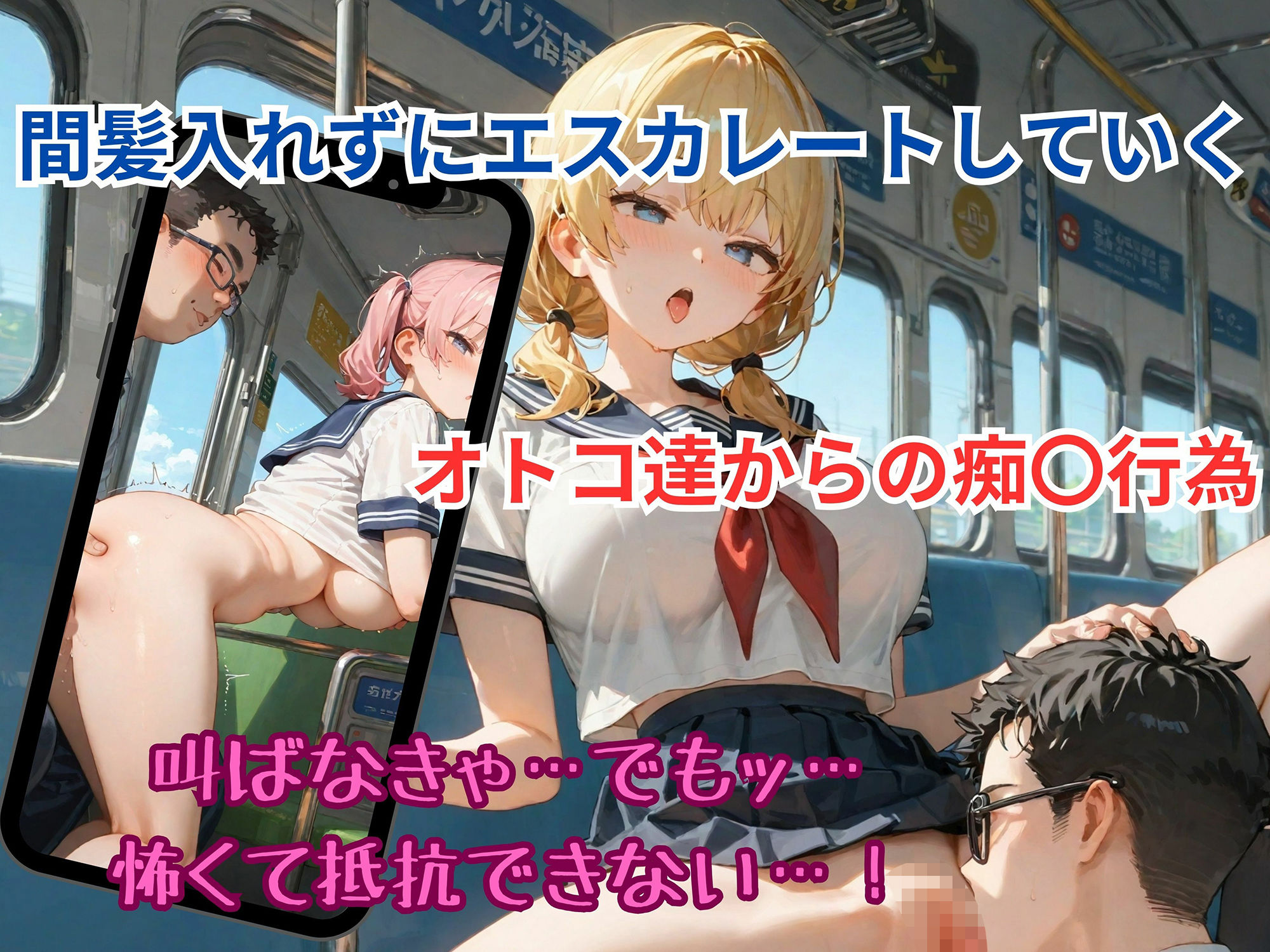 痴●電車 揺れる電車乱れる女子校生 サンプル5ページ目