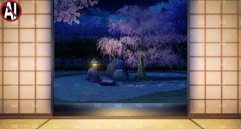 みにくる背景CG素材集『桜の日本庭園』 サンプル3ページ目