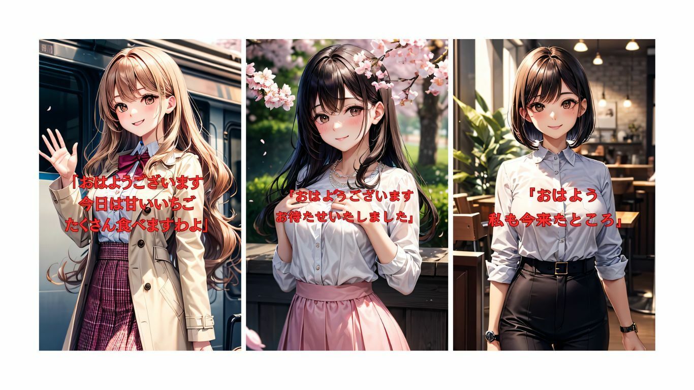 3人のお嬢様と初めてのデート  画像326枚 サンプル1ページ目