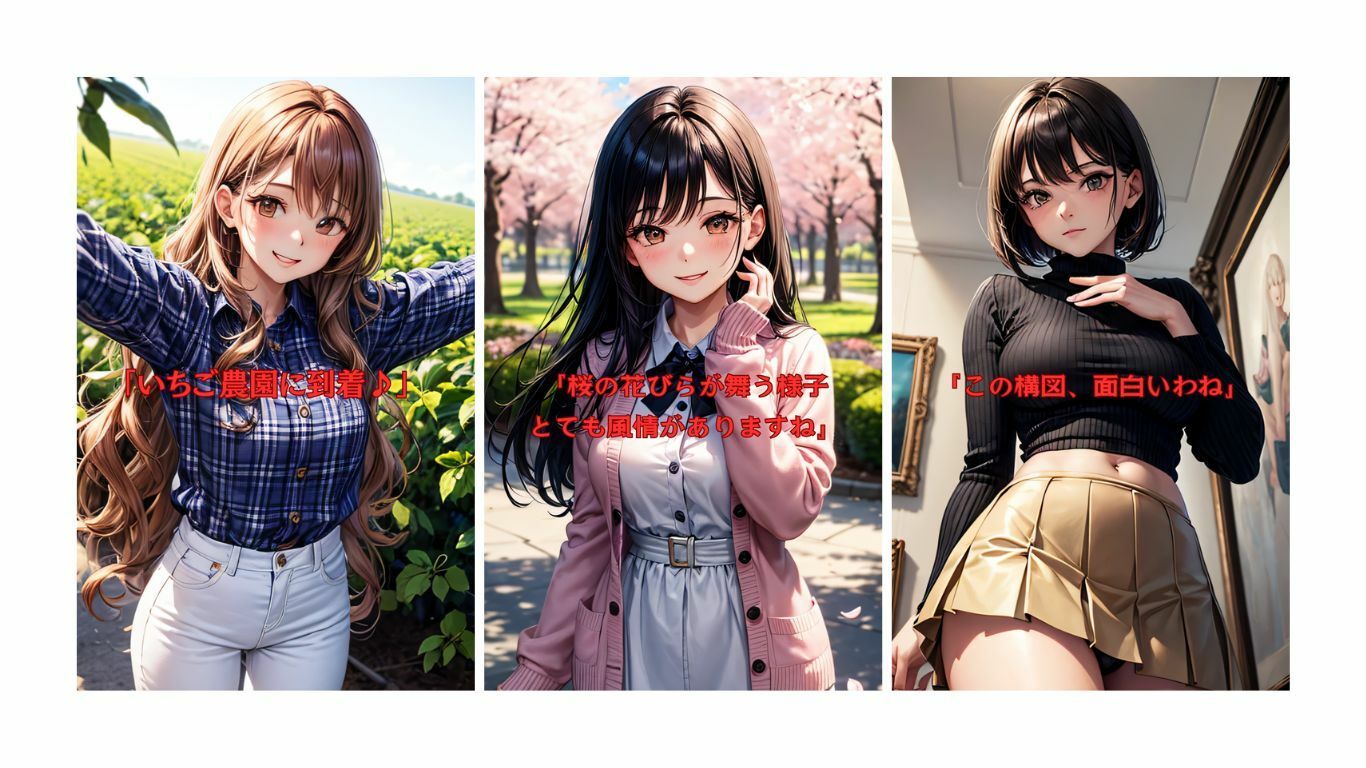 3人のお嬢様と初めてのデート  画像326枚 サンプル2ページ目