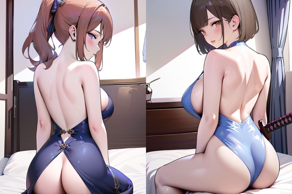 お尻と背中がセクシーなお姉さん サンプル4ページ目