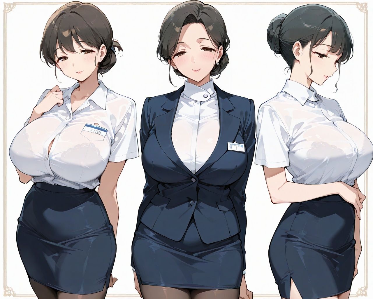 シゴデキ爆乳熟女がパンスト破ってまんこにクリティカル挿入される生臭チン棒に敗北する話 サンプル2ページ目