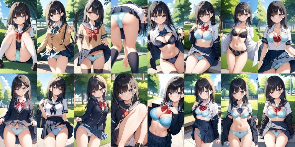 彼女と公園でエッチ【500枚】 サンプル2ページ目