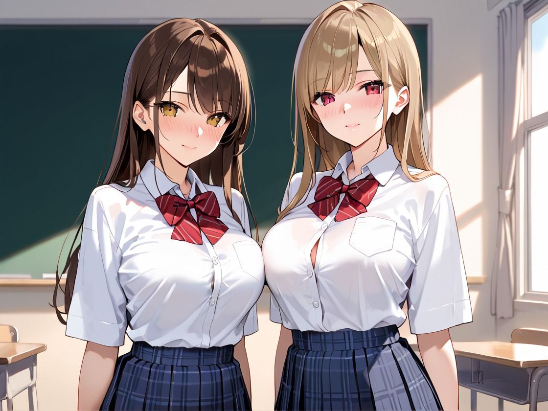 巨乳フ◯ラチオ学園 サンプル1ページ目
