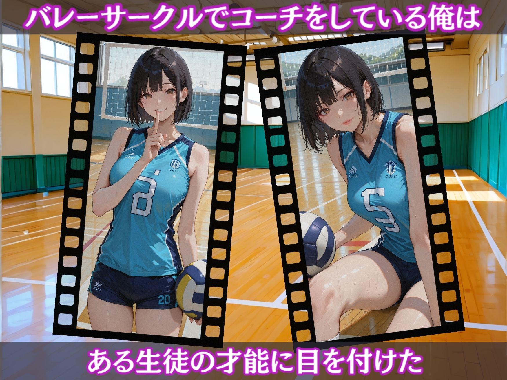 巨乳バレー女子-涙の性教育 サンプル1ページ目