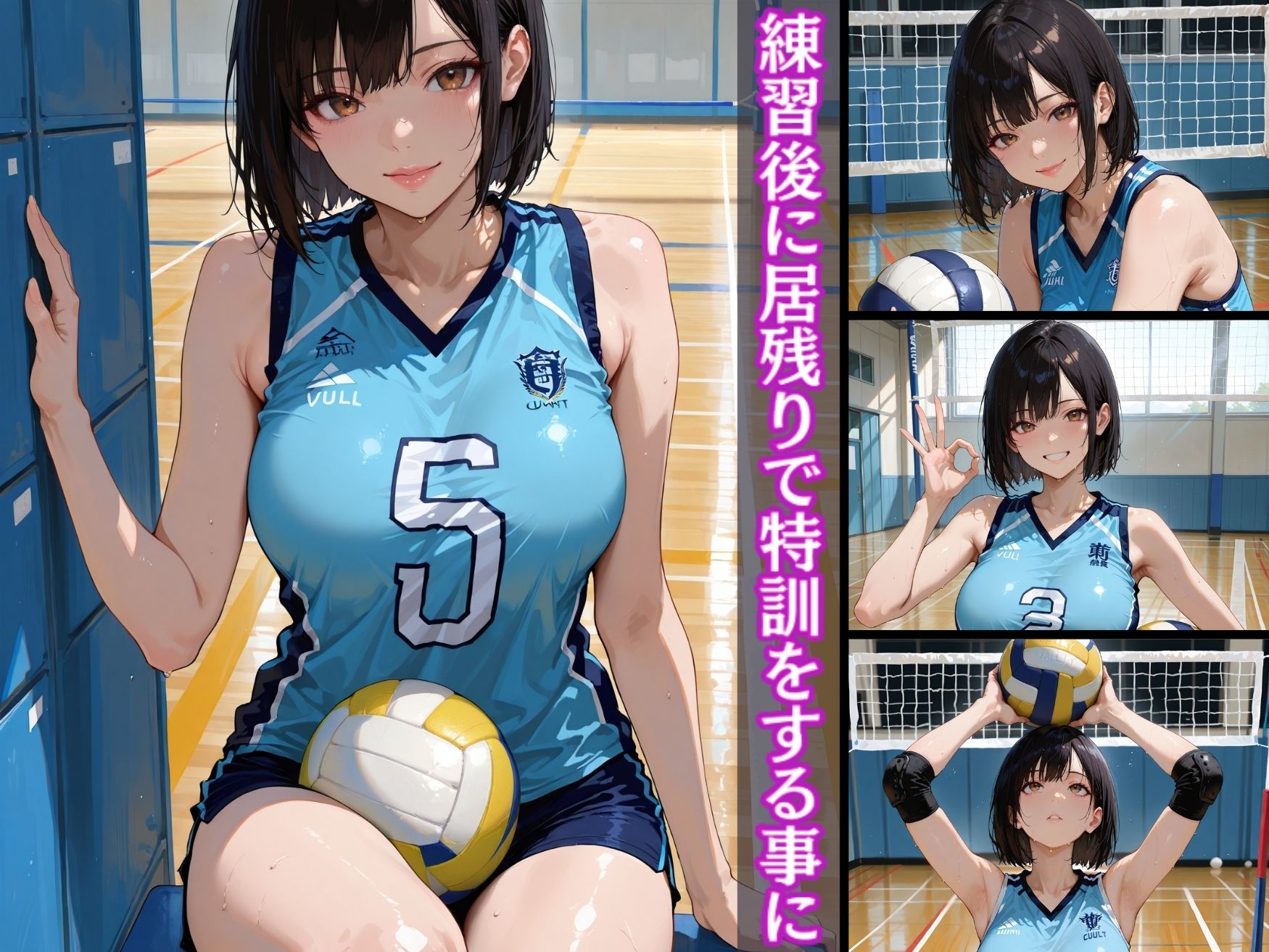 巨乳バレー女子-涙の性教育 サンプル2ページ目