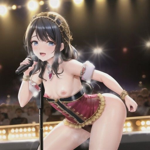 （裏）人気アイドルのエロライブ  黒髪ちゃん編 サンプル1ページ目