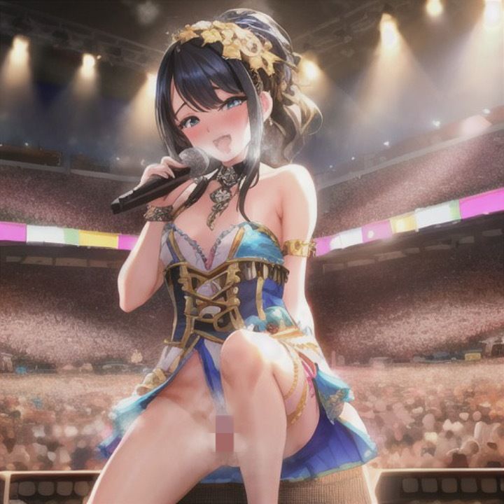 （裏）人気アイドルのエロライブ  黒髪ちゃん編 サンプル4ページ目