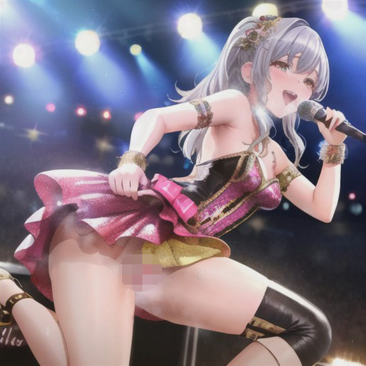 （裏）人気アイドルのエロライブ  銀髪ちゃん編 サンプル3ページ目