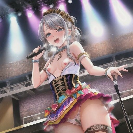 （裏）人気アイドルのエロライブ  銀髪ちゃん編 サンプル4ページ目